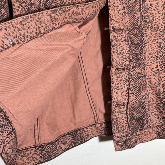 Free People L Snake Trucker Jacket - Picture 8 of 9